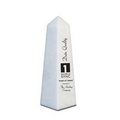 8" Obelisk Award - White